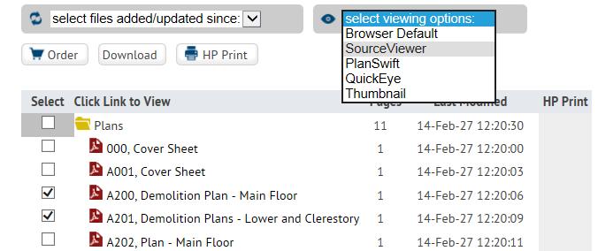 If you select SourceViewer to look at drawings or documents you are then able to: Use the integrated take-off tools Mark up documents with notes and annotations Print locally