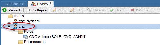 Click 'Ok' for the settings to take effect. A new role will appear beneath the 'Roles' folder CNC User Management Expand the CNC Users object.
