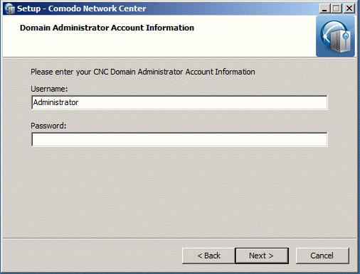 Tip: Authorizing a new user is done through AD. Therefore an administrator must add CNC server users in active directory by hand.