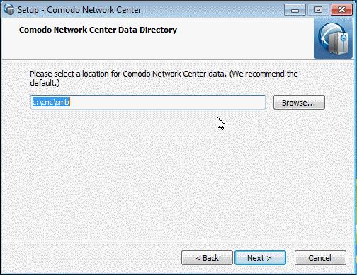 folder for storing the Comodo Network Center data such as distribution kits, backups and images.