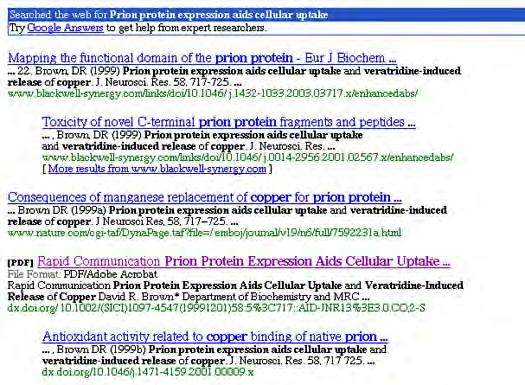 6.5 CrossRef / Google Search To help connect users to a larger universe of online, peer-reviewed content, Wiley InterScience is one of the founding participants in the CrossRef Search, powered by
