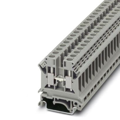 Extract from the online catalog UK 6 N Order No.: 3004524 Feed-through modular terminal block, Type of connection: Screw connection, Cross section: 0.2 mm² - 10 mm², AWG 24-8, Width: 8.