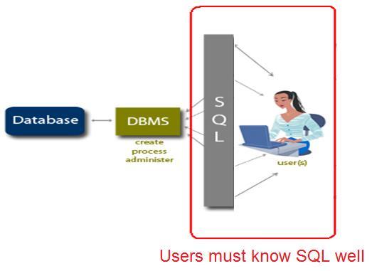 Your ROLE in this project and SQL SQL is a language for talking with a DBMS. Each DBMS has its own version of SQL.