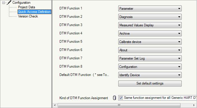 Quick access definition From 4 to 8 function buttons can be configu