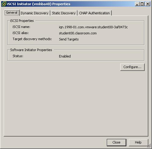 3, now set up your ESX Server to use the iscsi volume