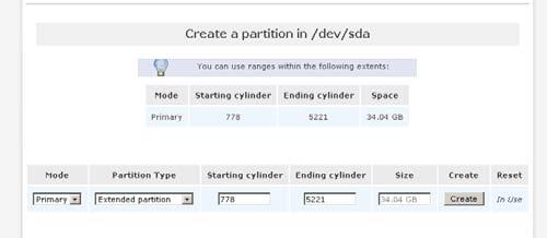 8. Create first an Extended Partition. 10.