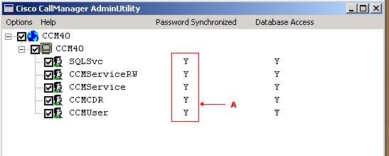 Click OK to display the result of checking password synchronization (see Figure 6).