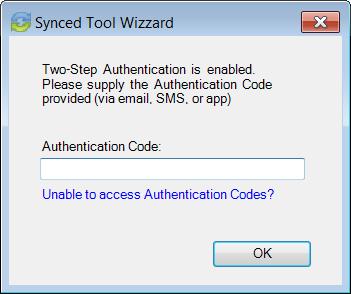 Microsoft Outlook. 2. After you receive your authentication code, enter the authentication code and press the OK button.