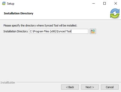 In the Installation Directory screen, select the location where you want the installation files to reside on your local