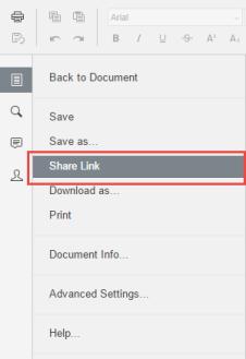 The Share Access dialog box displays. 2. You can create a public share link to allow anonymous users to edit the file: a.