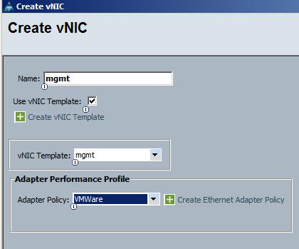 Select the Use vnic template check box From the drop down menu select the desired vnic template.
