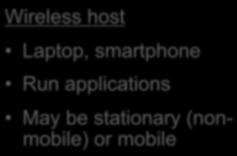 13! Wireless Network: Wireless Hosts 14!
