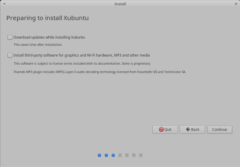 Create a Xubuntu VM > Leave these