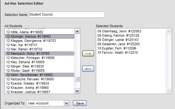 Using the Selection Editor 1. From the main Filter Designer screen, select the second radio button option, Create a New Filter Using the Selection Editor. 2. Select Student as the data type. 3.
