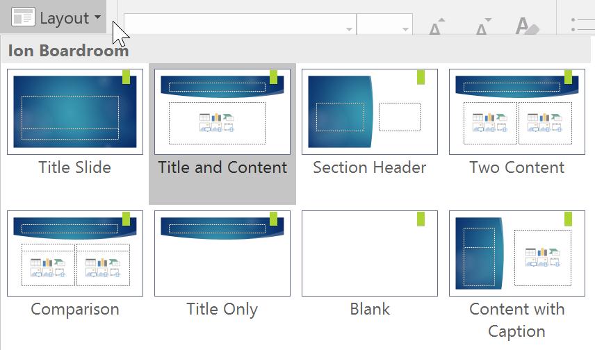 CUSTOM LAYOUTS Once the Slide Master has been modified as the big-picture formatting of your presentation, we start looking at the actual slide types we ll be creating.