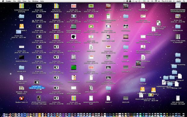 Keep your desktop clean Saving Apps on the desktop will slow the Hard Disk processing, or worse, will crash your Hard Drive and