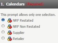 the National Retailers Federation accepted calendar, without the inclusion of the 53 rd week in Fiscal Year 2012 NRF Non Restated does include the 53 rd week in Fiscal Year 2012 Supplier allows for