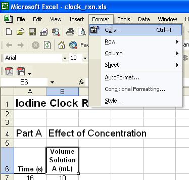 These notes provide some useful hints and tips for creating graphs using Microsoft Excel 2002. Column headings should be typed in a single cell.