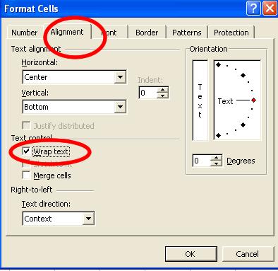 To do this, select the cell with the mouse, then select Format and Cells : It will be assumed that the student has basic computer skills such as creating and