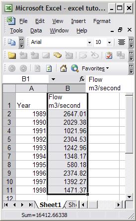 Making a Graph Excel has a chart (or graph) wizard built in, which allows you to make new graphs easily.