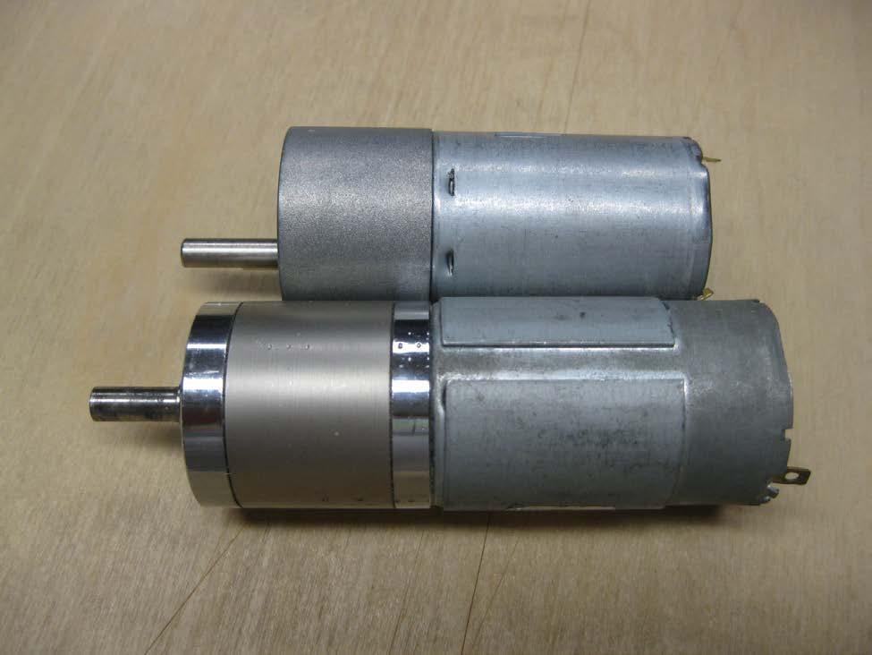 If a clamping style motor mount is used, the motor should be clamped around the gearbox portion as opposed to the armature portion (see Figure 8) to prevent damage to the motor.