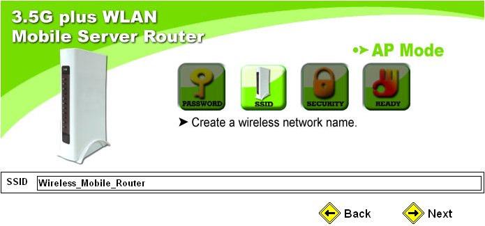 Step 6. The default SSID shows up automatically, or modify it if necessary; otherwise, click Next to continue. For more details, please refer to User Manual.