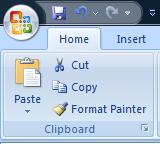To COPY contents of a cell: Click on the cell, Select the Home tab, Click Copy from the Clipboard Group.