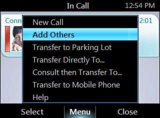 HP 4120 Phone User Guide Escalate a Call to a Conference Call 2. Enter a phone number or select a contact, and then press Call. End a call From the In Call screen, press End.
