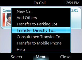 ENGLISH HP 4120 IP Phone User Guide Transfer a Call Transfer a Call You can transfer calls directly to someone else, to a parking lot, or to your mobile phone.