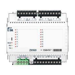 EVO Zone Expanders ZX16D 16-Zone Expansion Module 16 addressable zone inputs LED zone status display Zone LEDs turn on / off to identify assigned zone inputs Verify correct wiring (no EOL, EOL