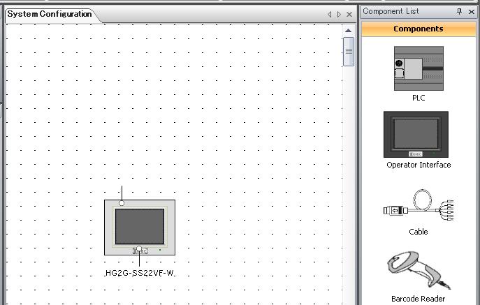 3 Basic Setup & Configuration 3-1 Placing Components on the Window In this section, you will place components used for the system configuration on the screen. 1.