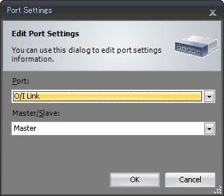 In addition, the port setting will be retained in any file that is associated to the component (see Section 4-1) including a new program file or imported program file. 5.