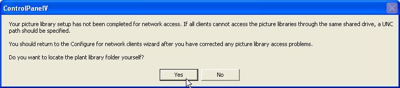 If the specified location does not meet any of these requirements, the following will be displayed: Configure for Network Clients will then terminate.