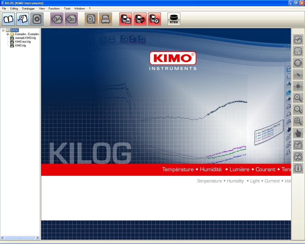 B. Software presentation The KILOG software is a MDI (Multiple Document Interface) that allows you to open several files simultaneously.