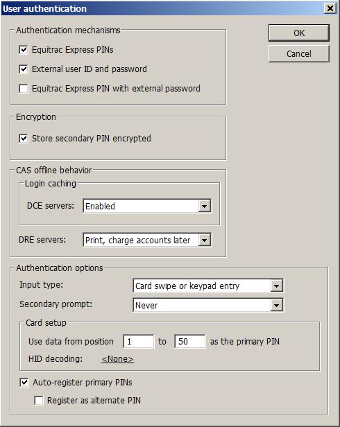 Configuring Authentication Prompts The user authentication fields on the MFP login screen are determined by the configuration options set in System Manager.