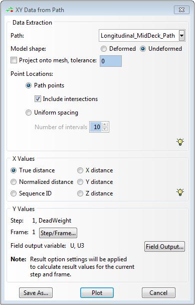 Page 19 / 26 10. Select Path as the source in the Create XY Data window that appears and press Continue. 11. This will open the XY Data from Path window. Make the following options: a.