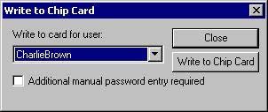 Chip card Reader 10.4 How to write to a chip card 10.4 How to write to a chip card Introduction The User Administrator provides functions for controlling a chip card read/write device.