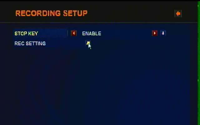 1) STOP KEY: DISABLE/ ENABLE In case of manual recording, manual recording is started and stopped by the REC/ STOP button in the front panel of DVR.