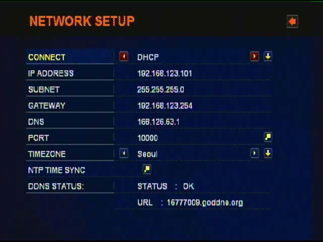 1) CONNECT: STATIC or DHCP STATIC IP or DHCP of CONNECT can be selected by LEFT or RIGHT button.