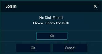 A message warning for No Disk Found may display. Click OK (as this is being used as an encoder).