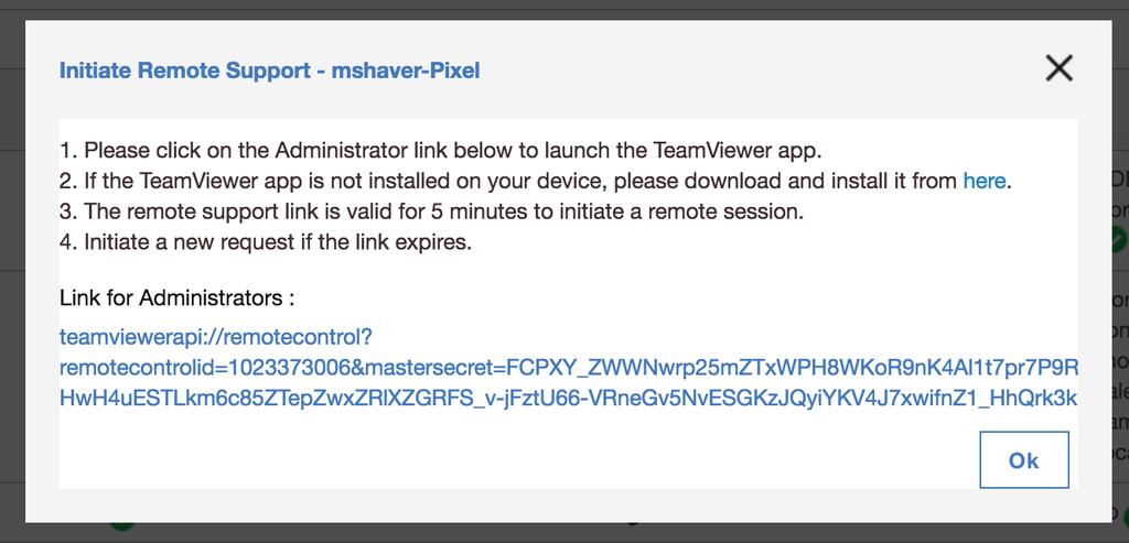 Unattended Access (Currently Android Only) With the release of MaaS360 10.67 (April 2018) and TeamViewer Host Agent 13.