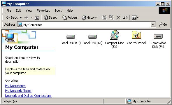 3. Basic Operating Functions 3.1 Plug & Play Feature When you connect the device into the USB port of your computer, a Removable Disk icon will appear in the file manager window as shown above.