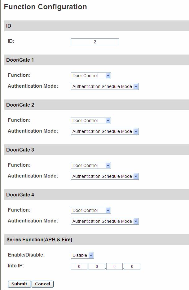 8 The Web Interface 8.2.1 Function Configuration In the left menu, click Function Configuration.