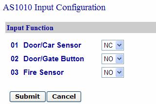 8.2.6 Input Configuration In the left menu, click Input Configuration to define the input devices connected to the GV- AS