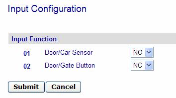 Note: The Input Configuration page is not available for GV-EV48.