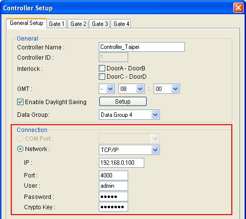 On the GV-ASManager, enter the following settings: Controller ID: