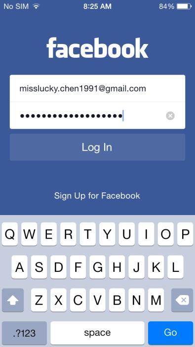 - Tap on Login with Facebook o If they have already logged into the Facebook Account, they will be automatically and instantly log into your mobile shopping app.