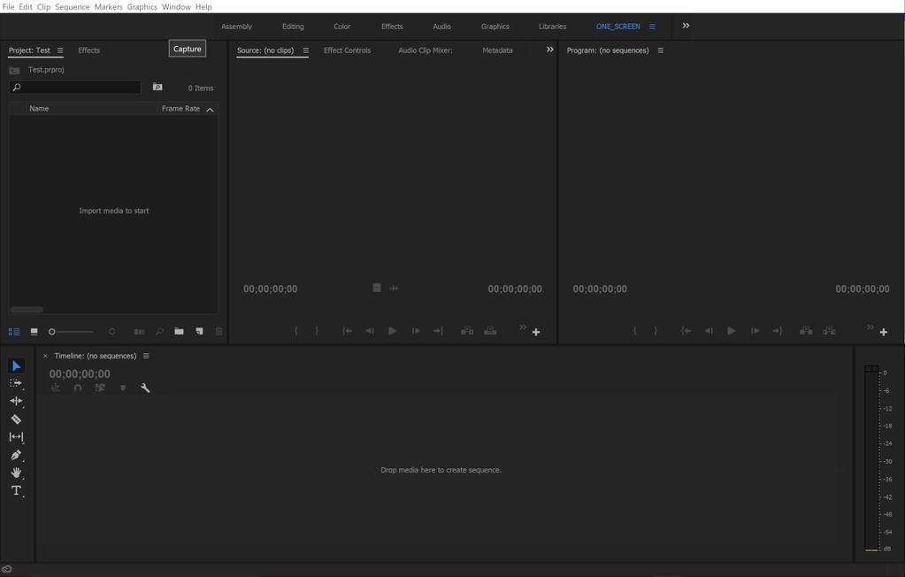 Premiere Pro Interface 1 3 4 2 6 5 7 Please note that your workspace may not look the same as above but will have the same elements, just in different places. Overview 1.