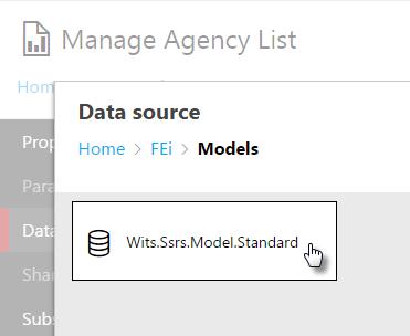 5. Click the Models folder. Figure 2-14: Data source window, select Models folder 6.