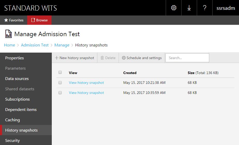 Snapshots The Snapshot feature is a very useful tool to save and view historical report data over time. This is especially helpful when reports are needed to view data from a specific moment.